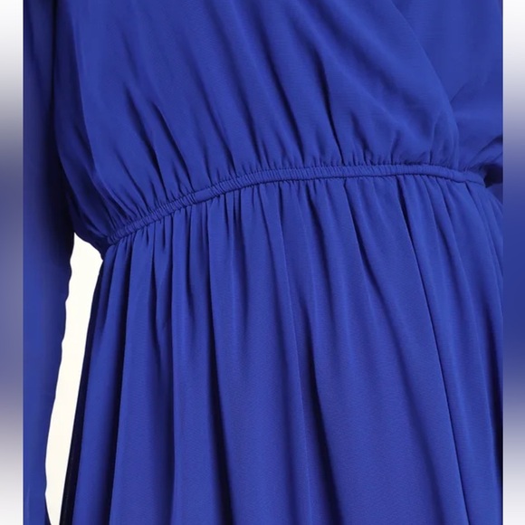 13. Lulus Wondrous Water Lilies Royal Blue Maxi Dress - Picture 10 of 16